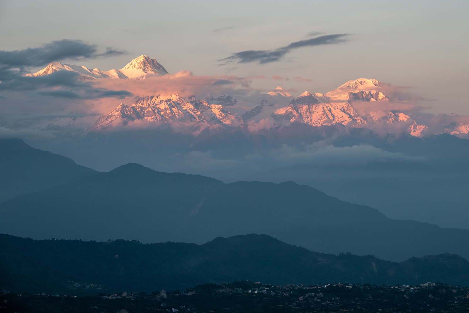 Annapurna im Sonnenuntergang Nepal